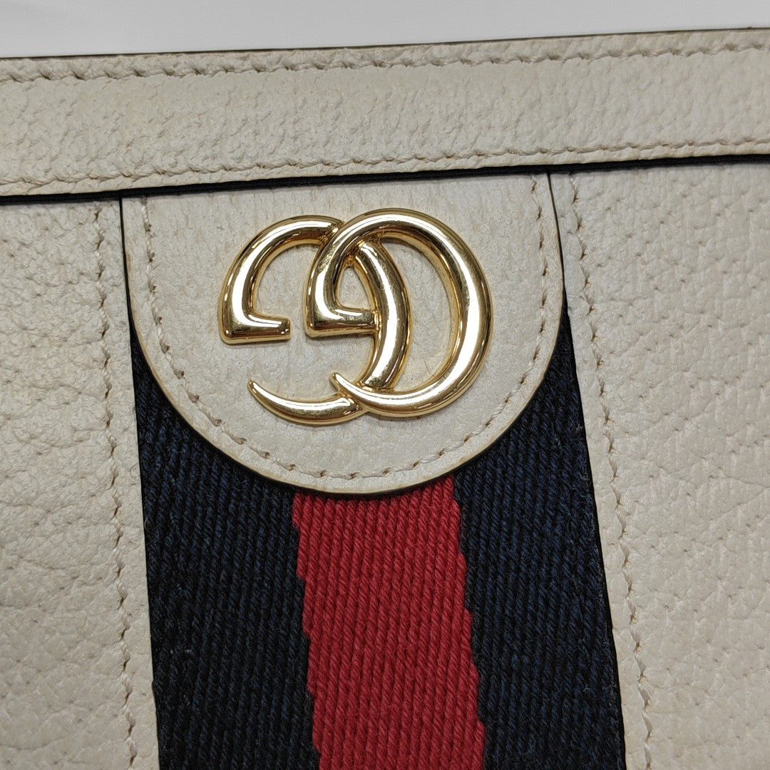 Ophidia Mini Calfskin White Wallet