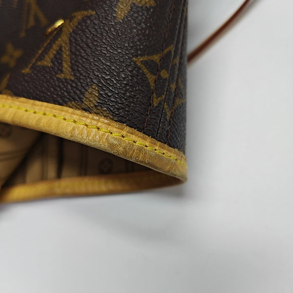 NEVERFULL MM Monogram Coated Canvas Brown