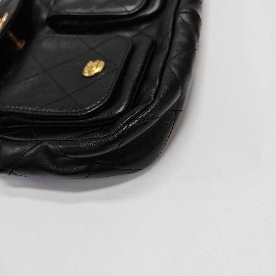Suppletwins Quilted Calfskin Black
