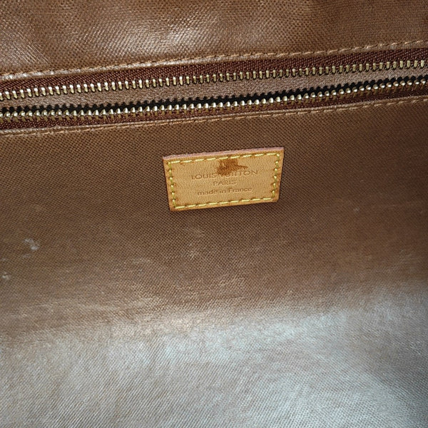 Monogram Coated Canvas Top Handle Bag Brown