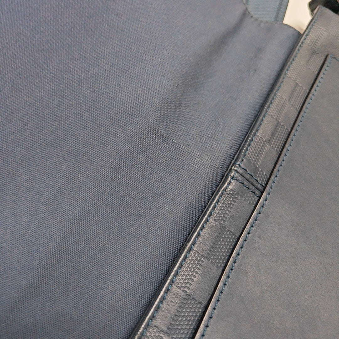 DISTRICT Damier Calfskin Blue