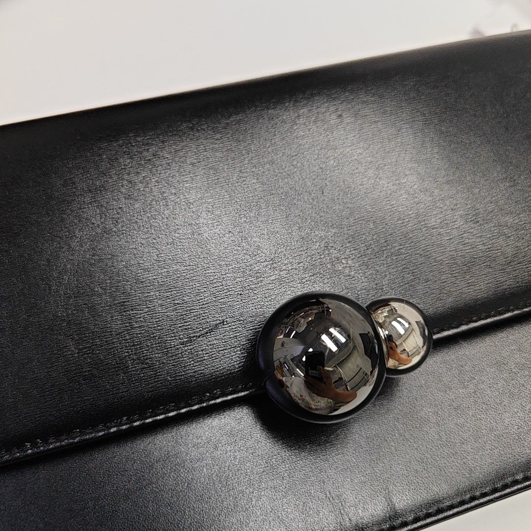 Leather Shoulder Bag Black