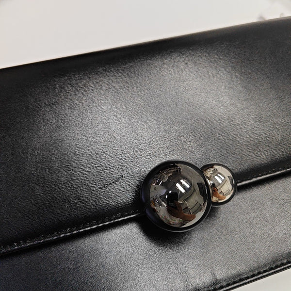 Leather Shoulder Bag Black