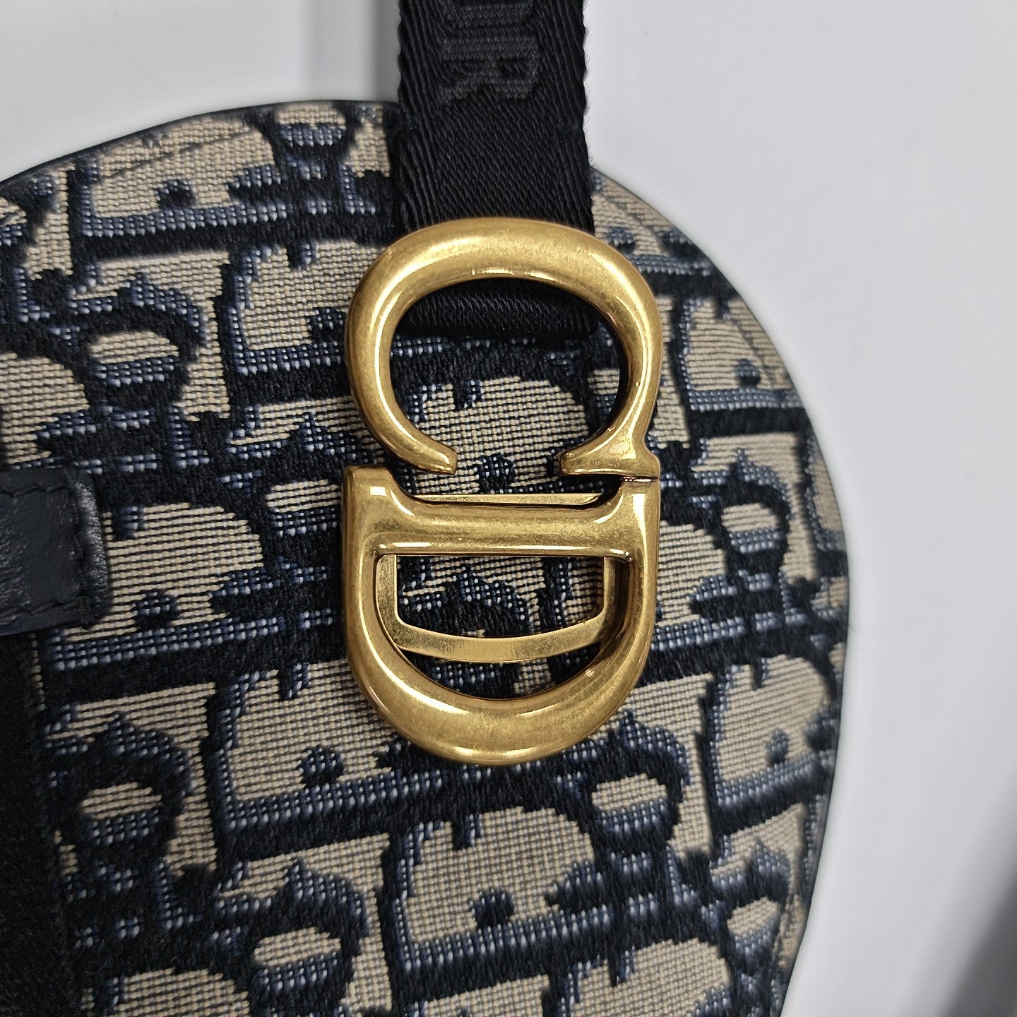 Saddle Mini Oblique Canvas Blue