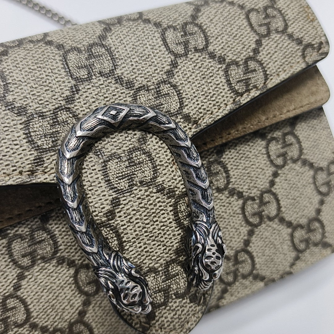 Authenticated pre-owned  Dionysus Super Mini Monogram Coated Canvas Beige - Shoulder Bag at Looply