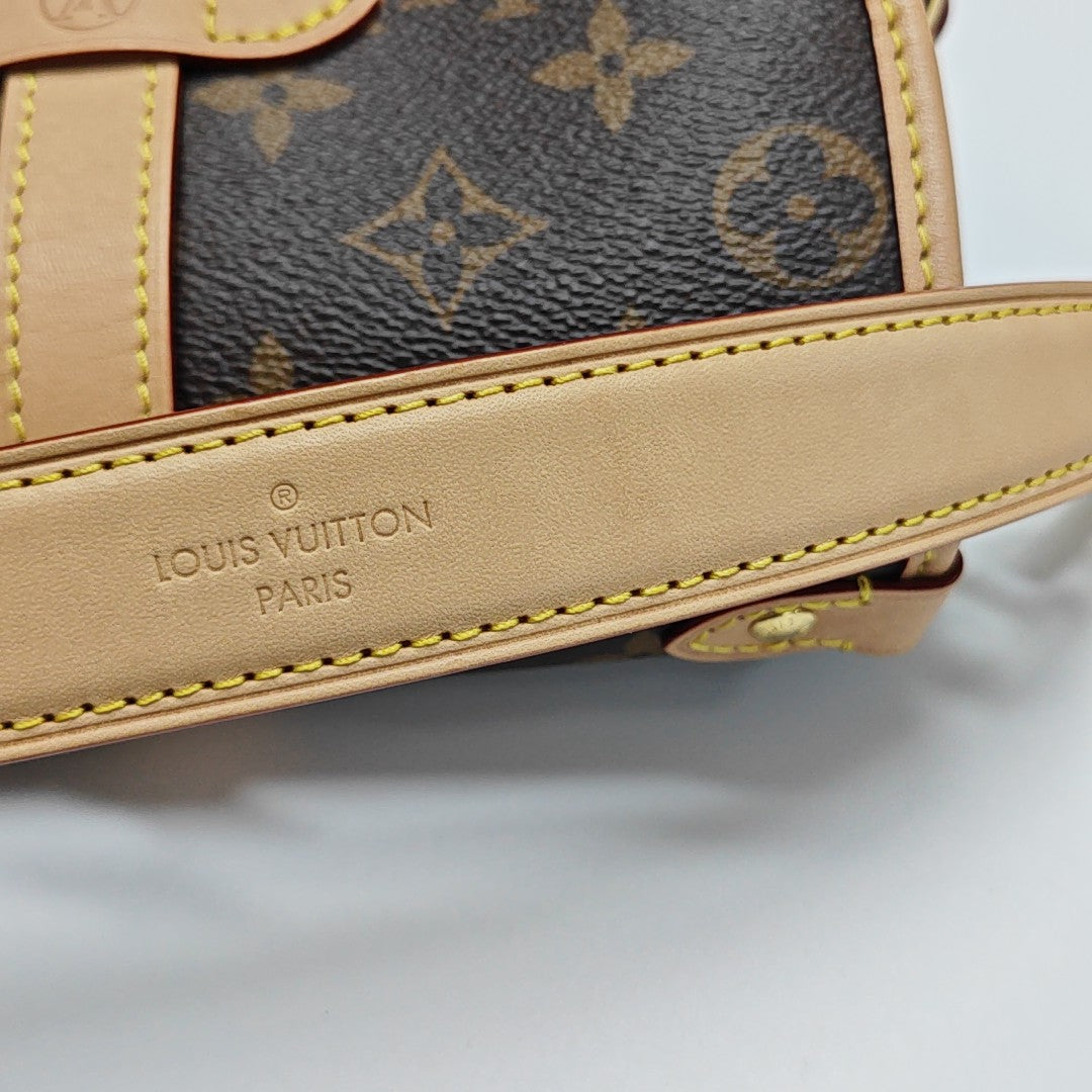 SAUMUR BB Monogram Coated Canvas Brown