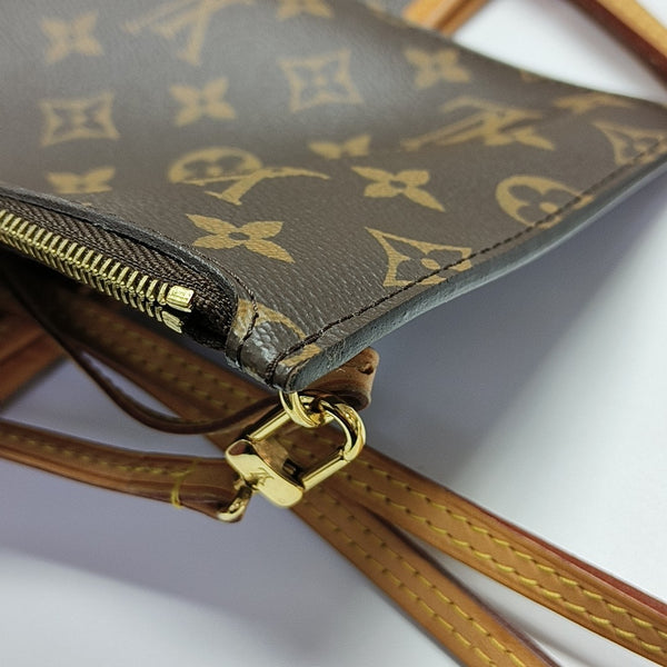 NEVERFULL MM Monogram Coated Canvas Brown