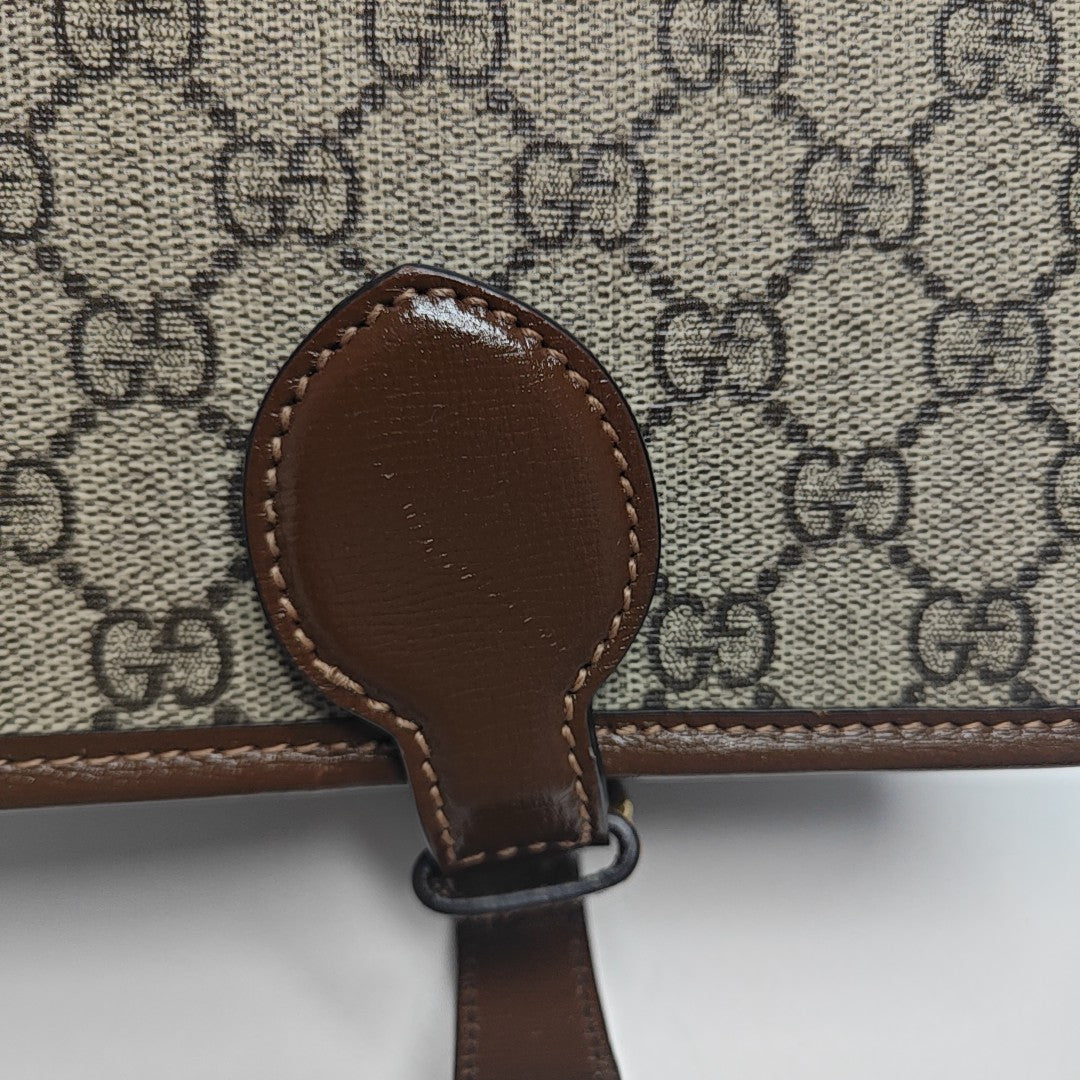 Retro Mini Monogram Coated Canvas Beige