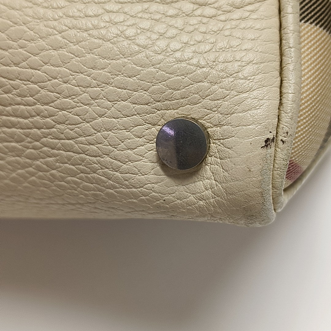 Calfskin Top Handle Bag Beige