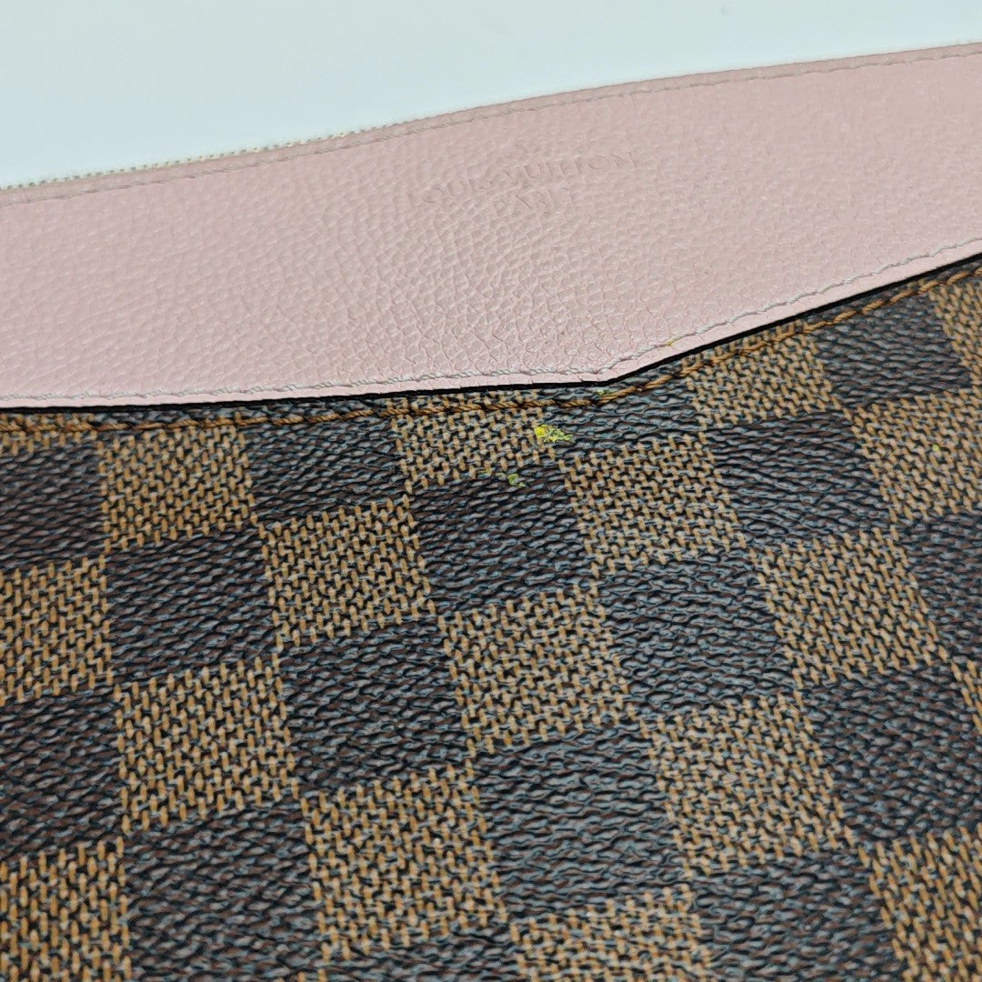 DAILY Damier Ebene Coated Canvas Brown