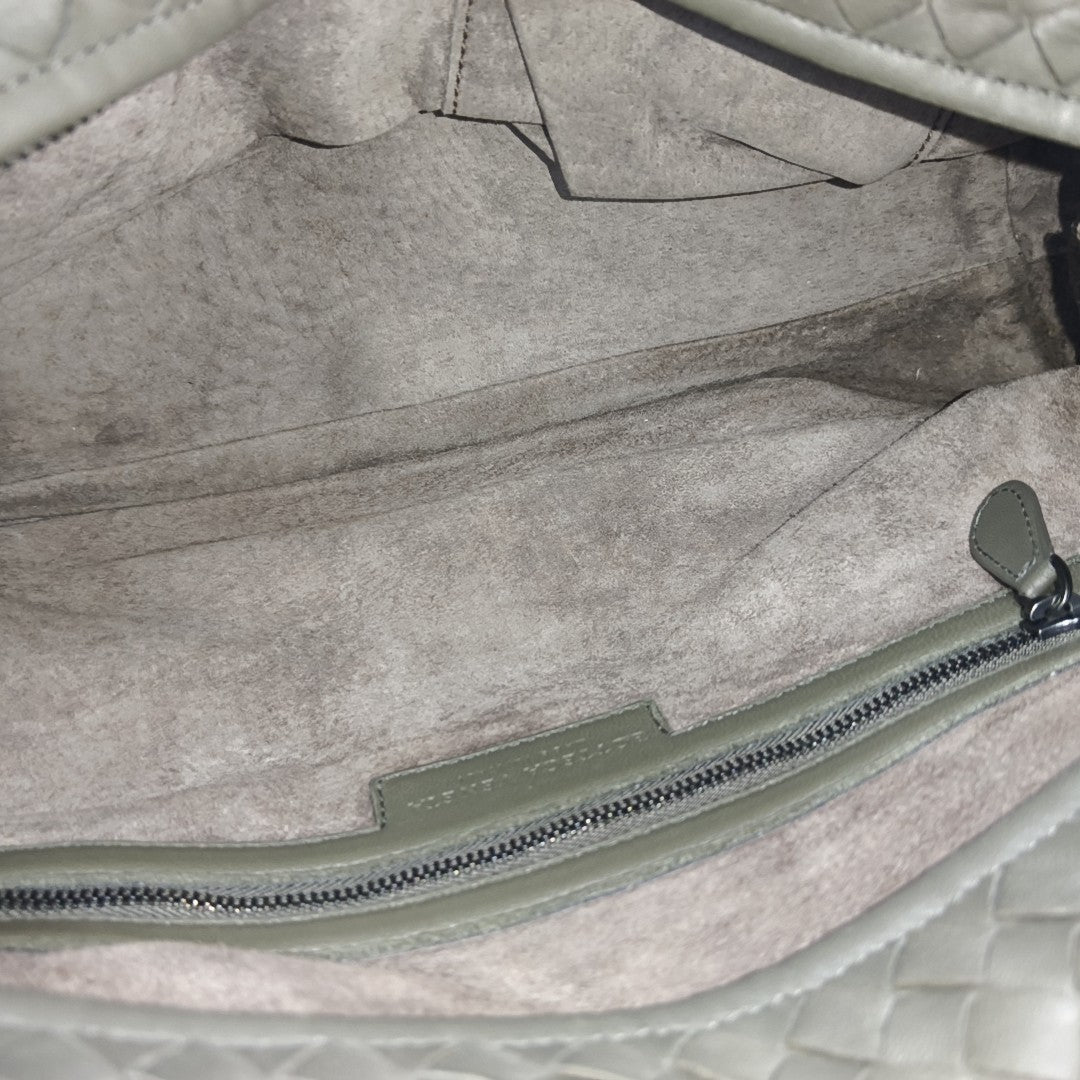 Lambskin Top Handle Bag Green