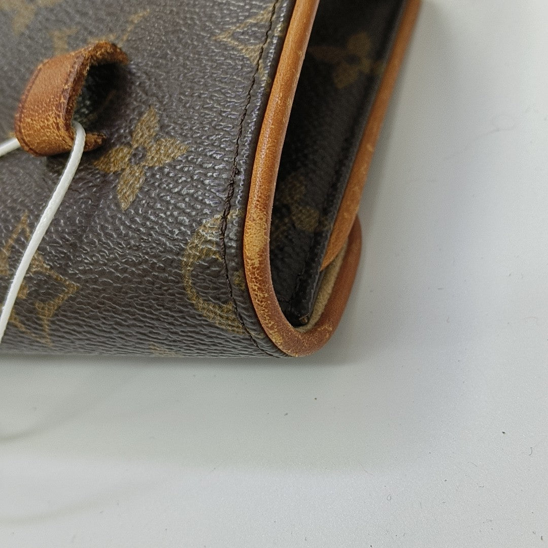 FLORENTINE Monogram Coated Canvas Brown