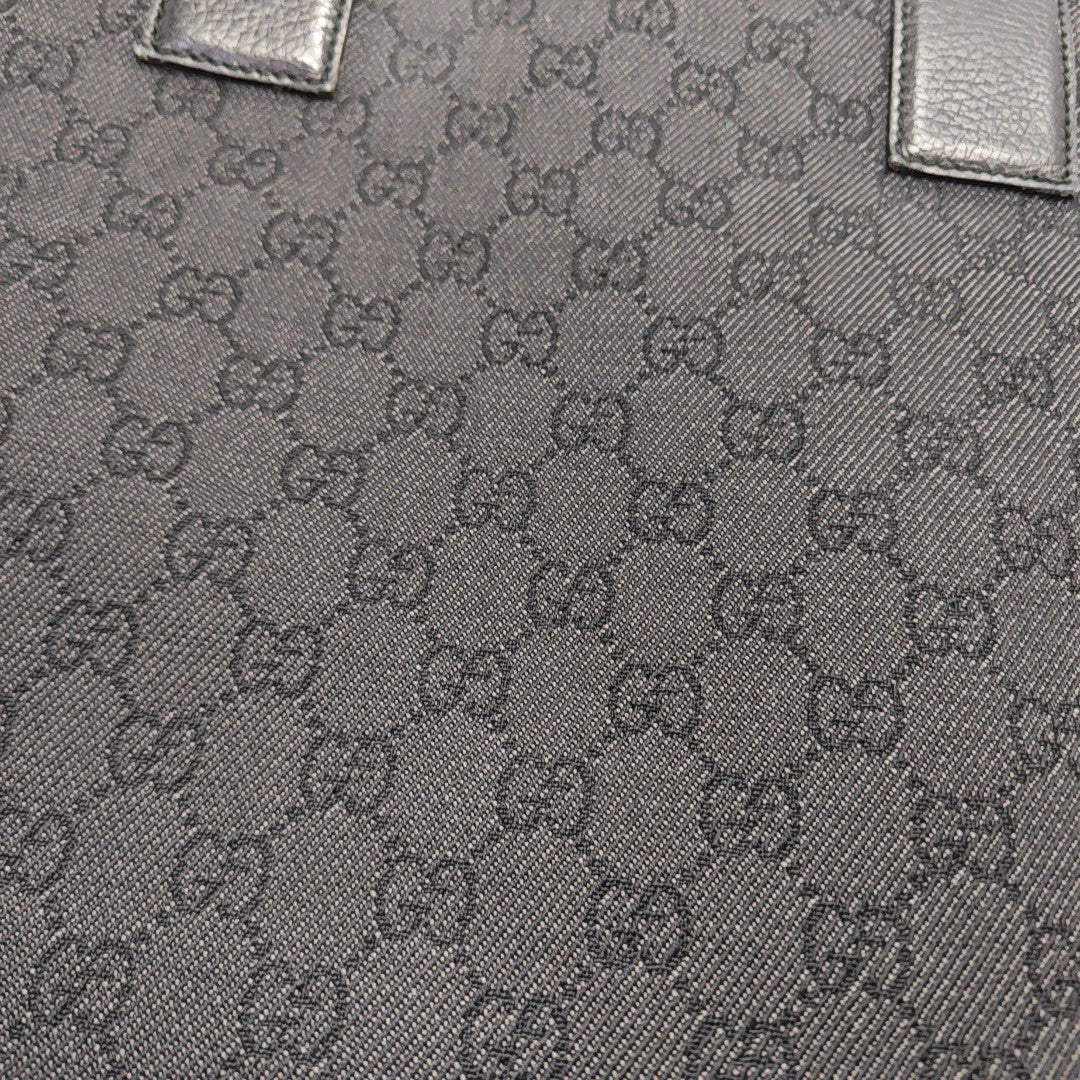 Monogram Canvas Tote Bag Black