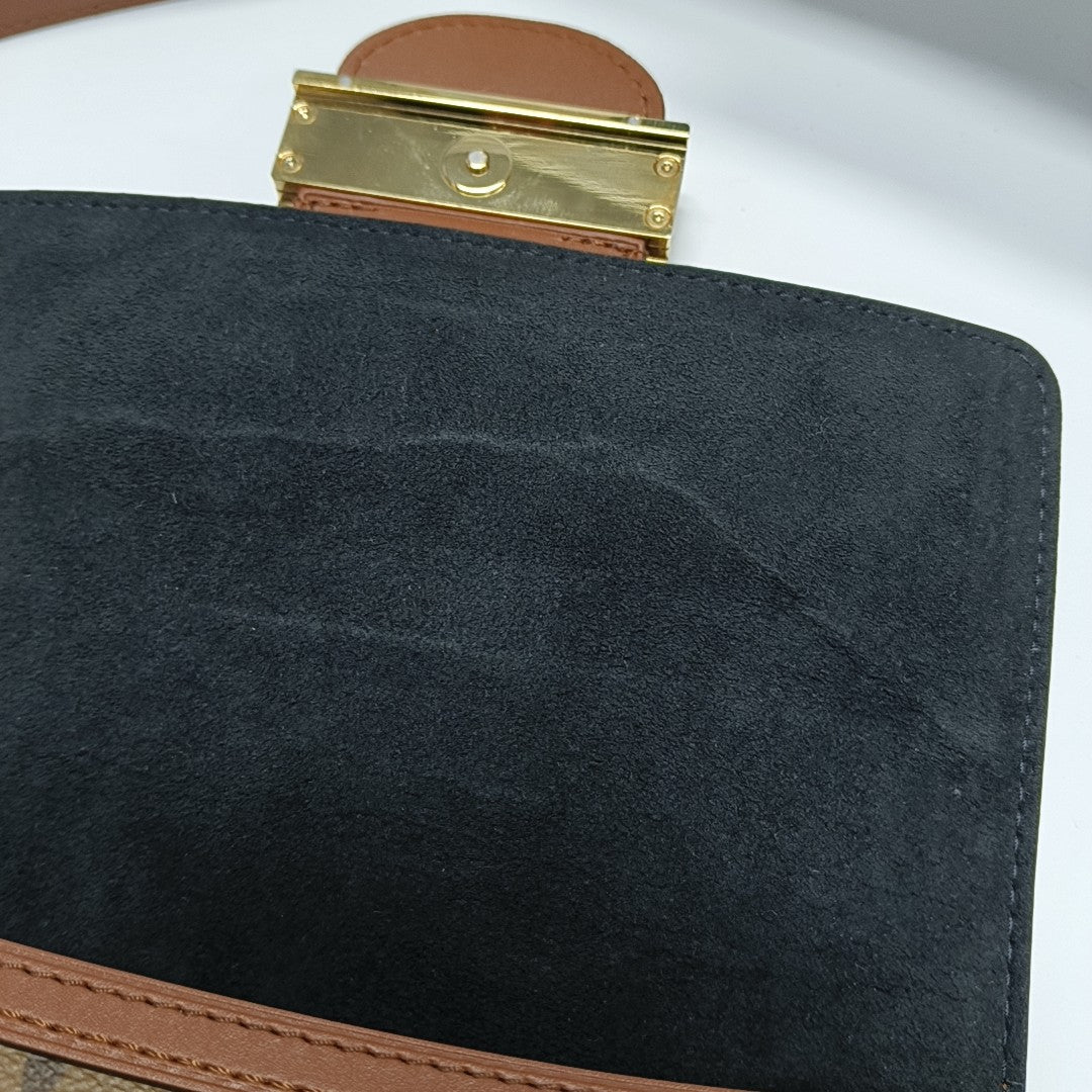 DAUPHINE Mini Monogram Coated Canvas Brown