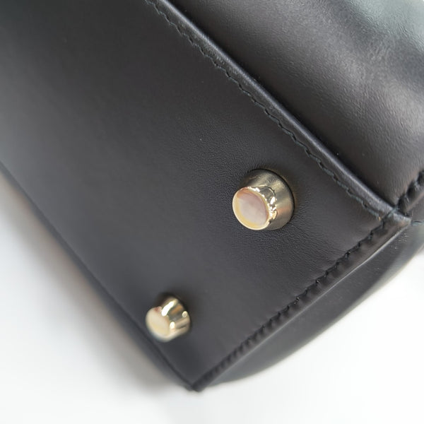 Lady D-Sire Medium Cannage Calfskin Black