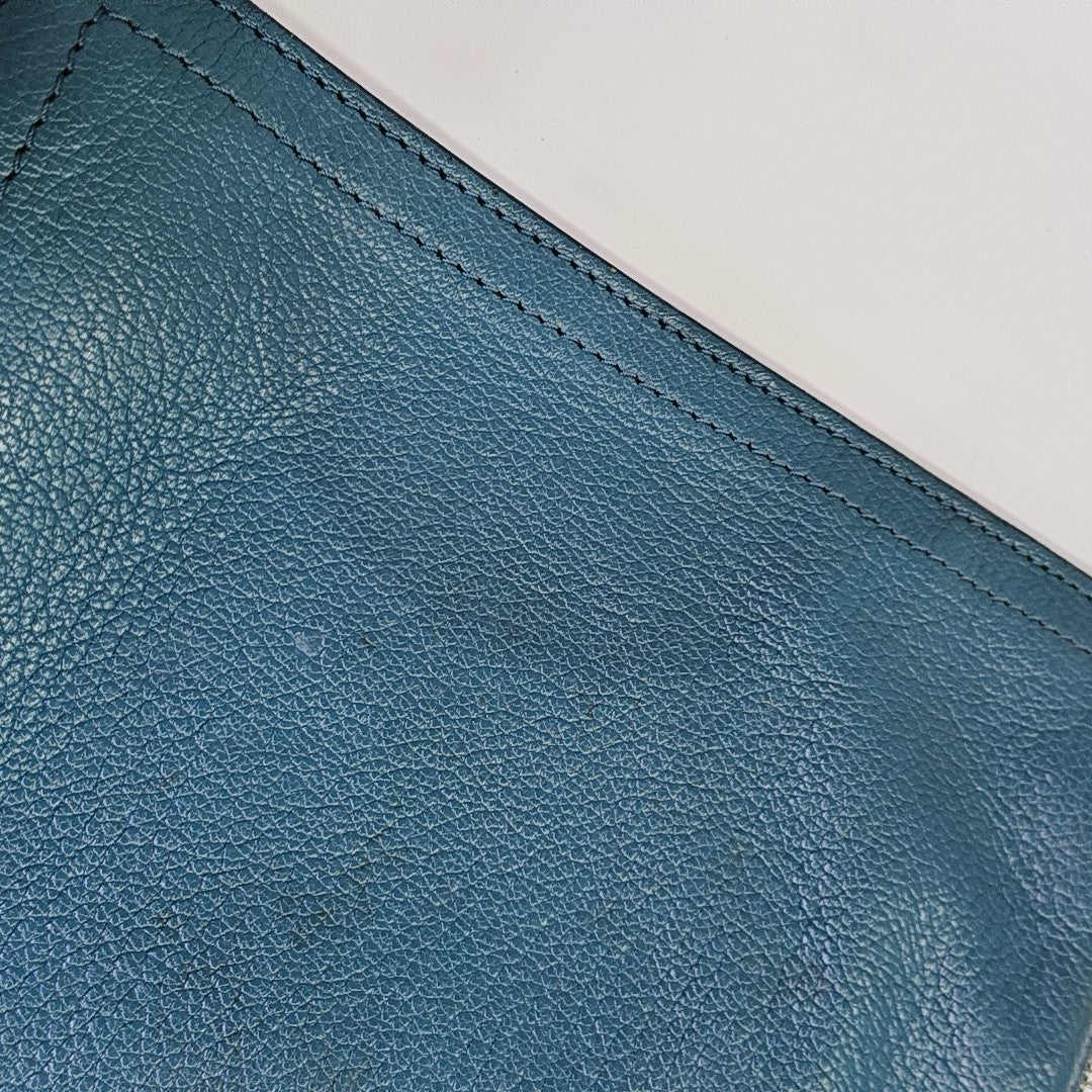 Calfskin Clutch Blue