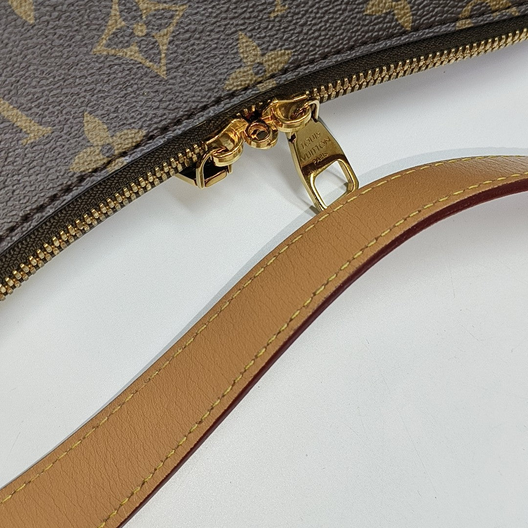 Monogram Coated Canvas Top Handle Bag Brown