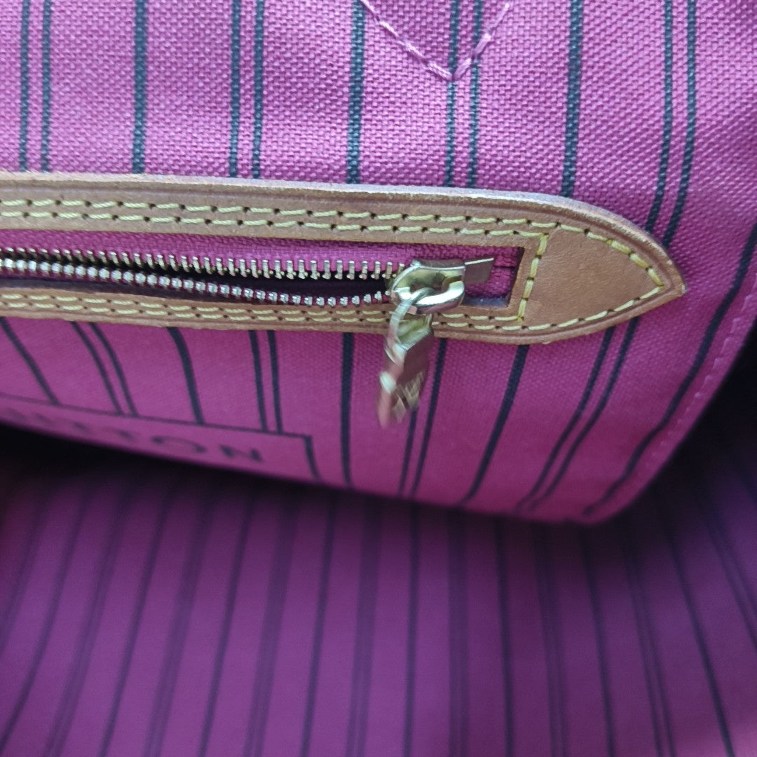 NEVERFULL MM Monogram Coated Canvas Brown