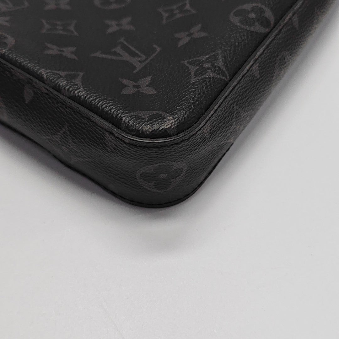 TRIO Monogram Coated Canvas Gray