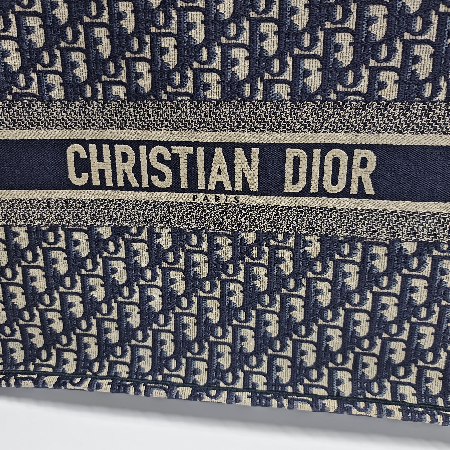 Book Tote Large Oblique Canvas Blue