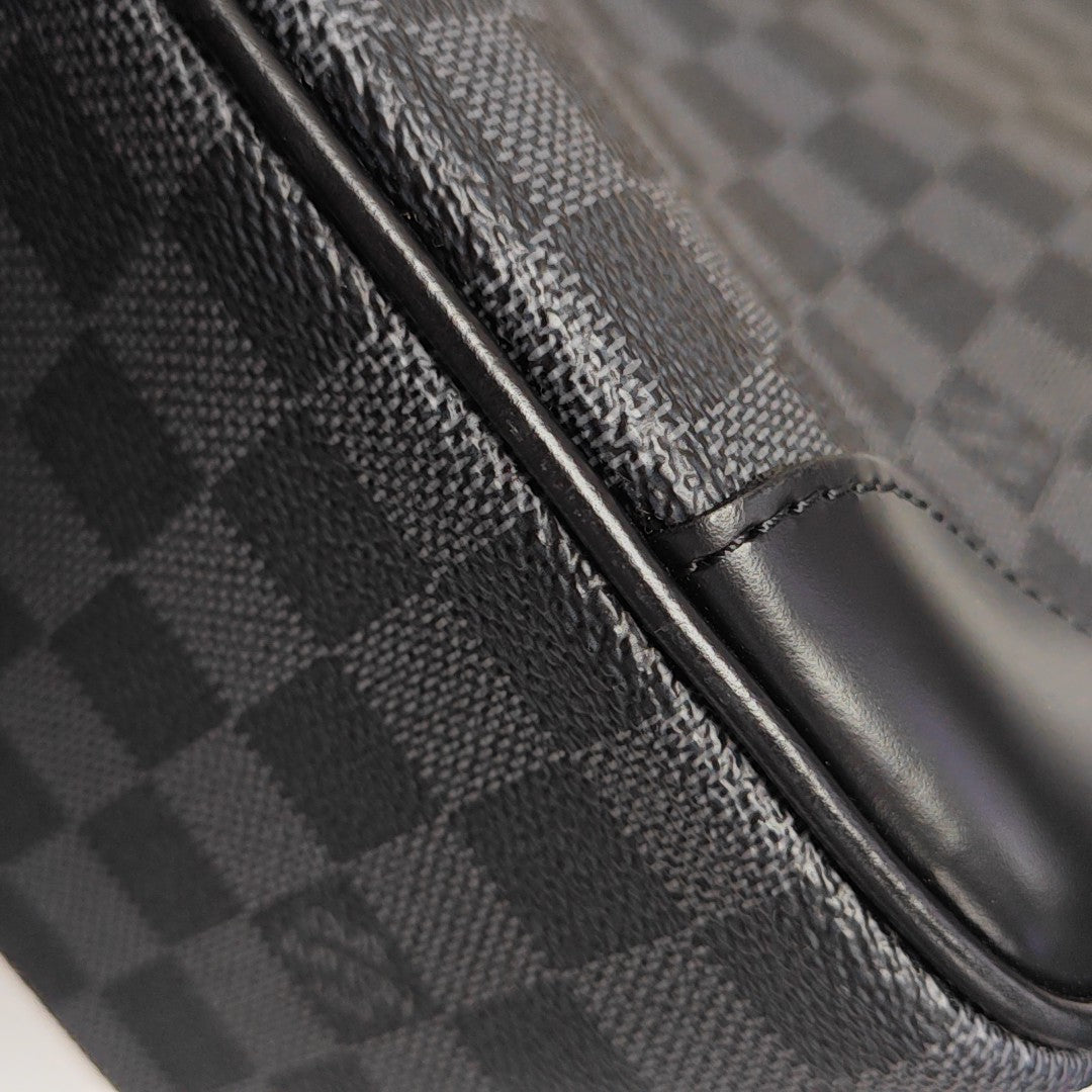 Damier Graphite Coated Canvas Shoulder Bag Gray