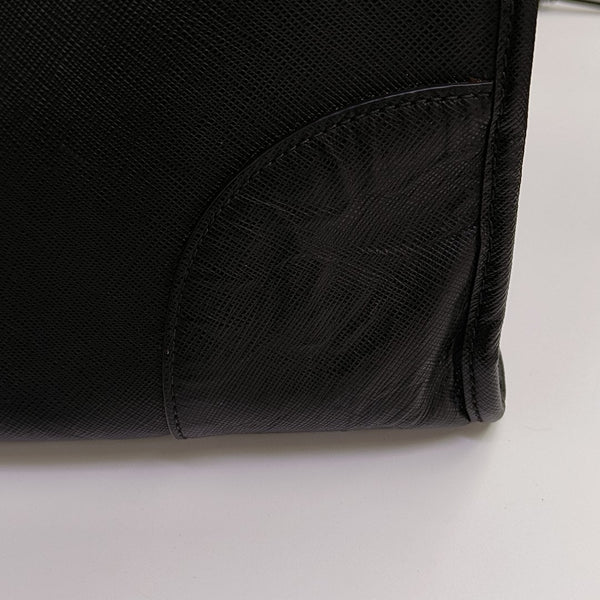 Saffiano Calfskin Shoulder Bag Black