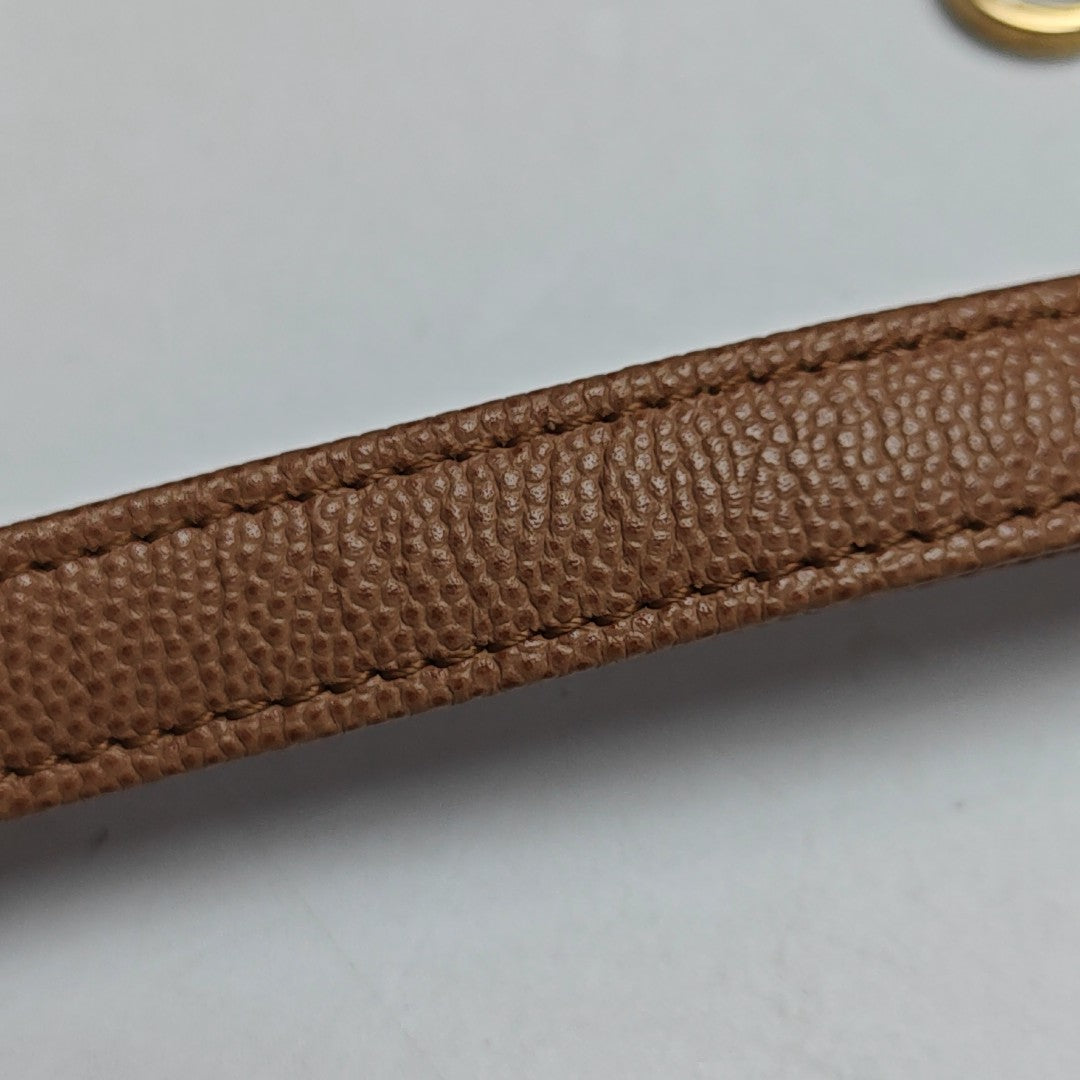 COCO HANDLE Medium Quilted Grained Calfskin Beige