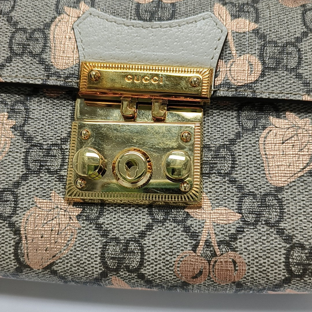 Padlock Mini Monogram Coated Canvas Beige