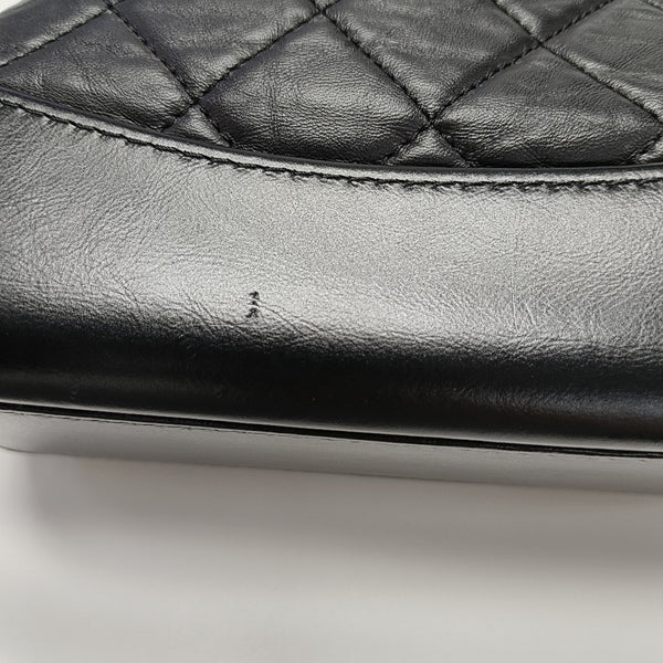 GABRIELLE Small Quilted Calfskin Black