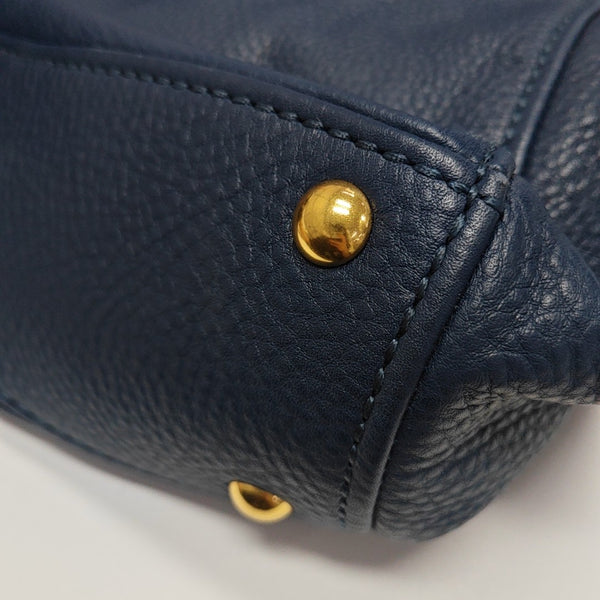Calfskin Top Handle Bag Blue