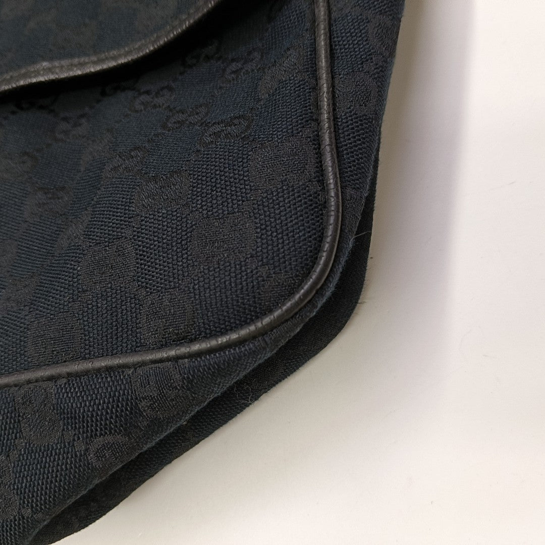 Monogram Canvas Shoulder Bag Blue