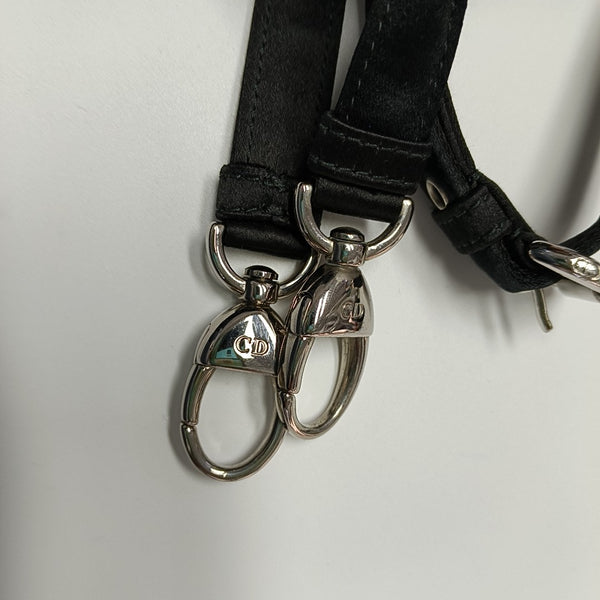 Lady Dior Mini Cannage Silk Satin Black