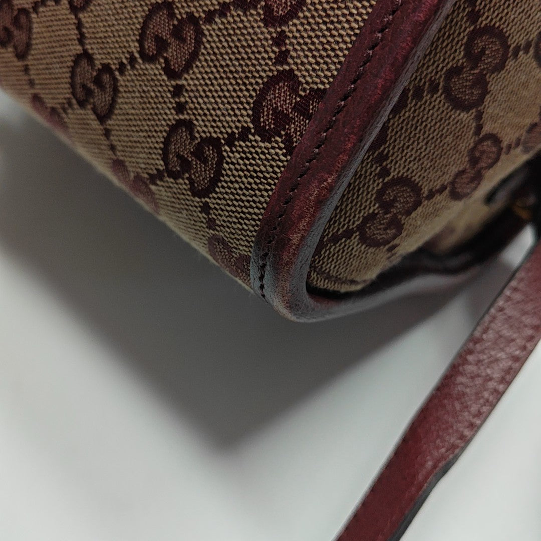 Monogram Canvas Shoulder Bag Red