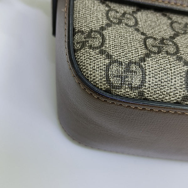 Horsebit 1955 Small Coated Canvas Beige