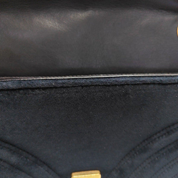 GG Marmont Medium Quilted Velvet Black