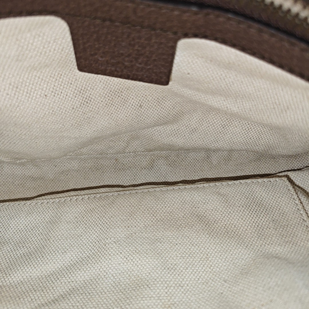 Ophidia Small Monogram Coated Canvas Beige
