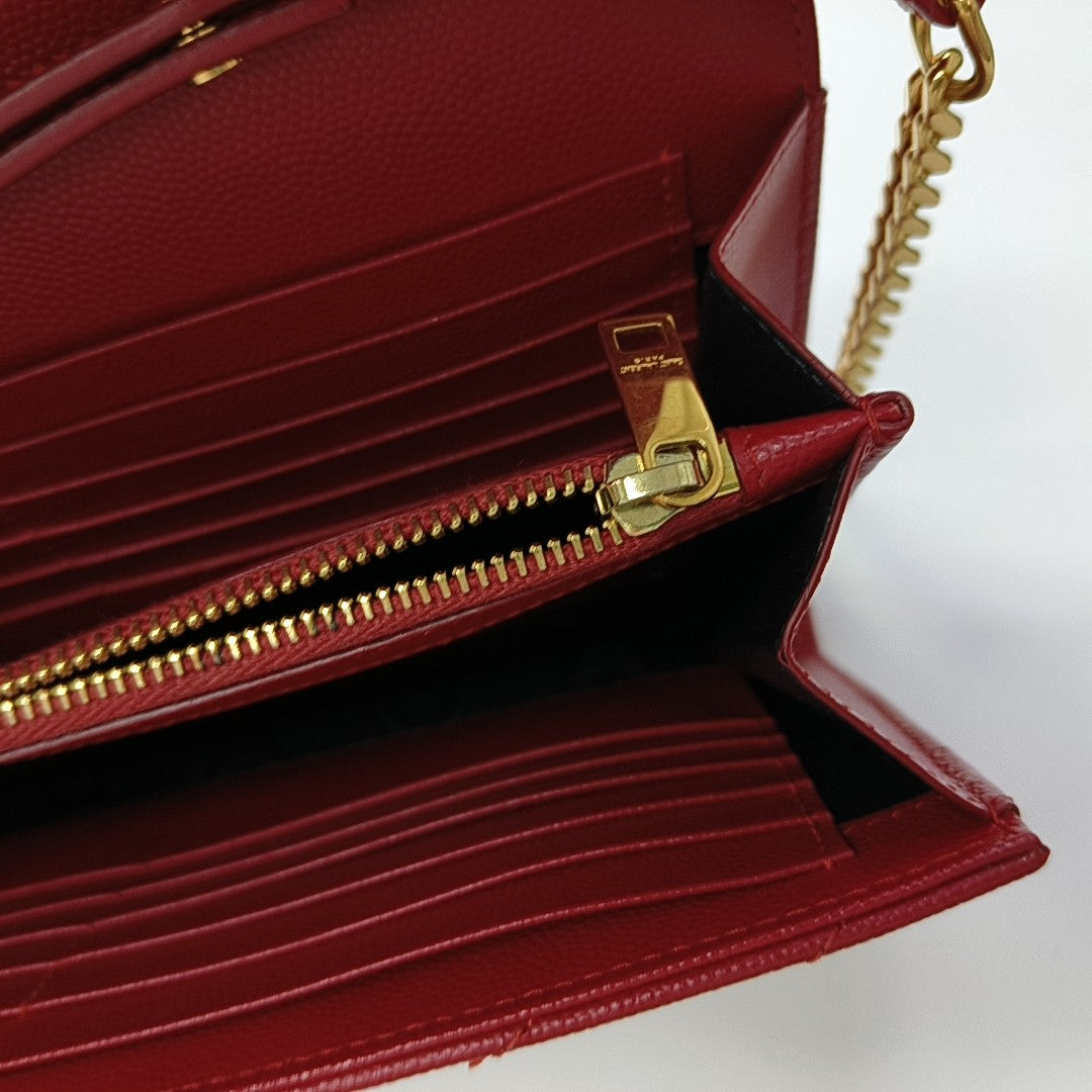 MONOGRAM Medium Quilted Calfskin Red