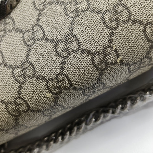 Dionysus Small Monogram Coated Canvas Black