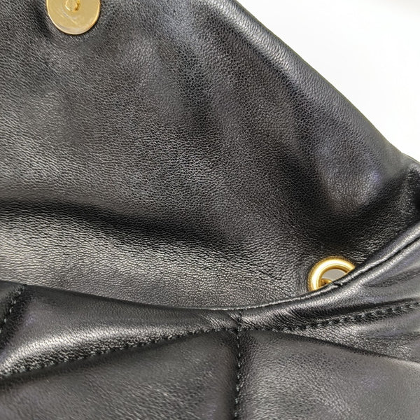 PUFFER Mini Chevron Lambskin Black