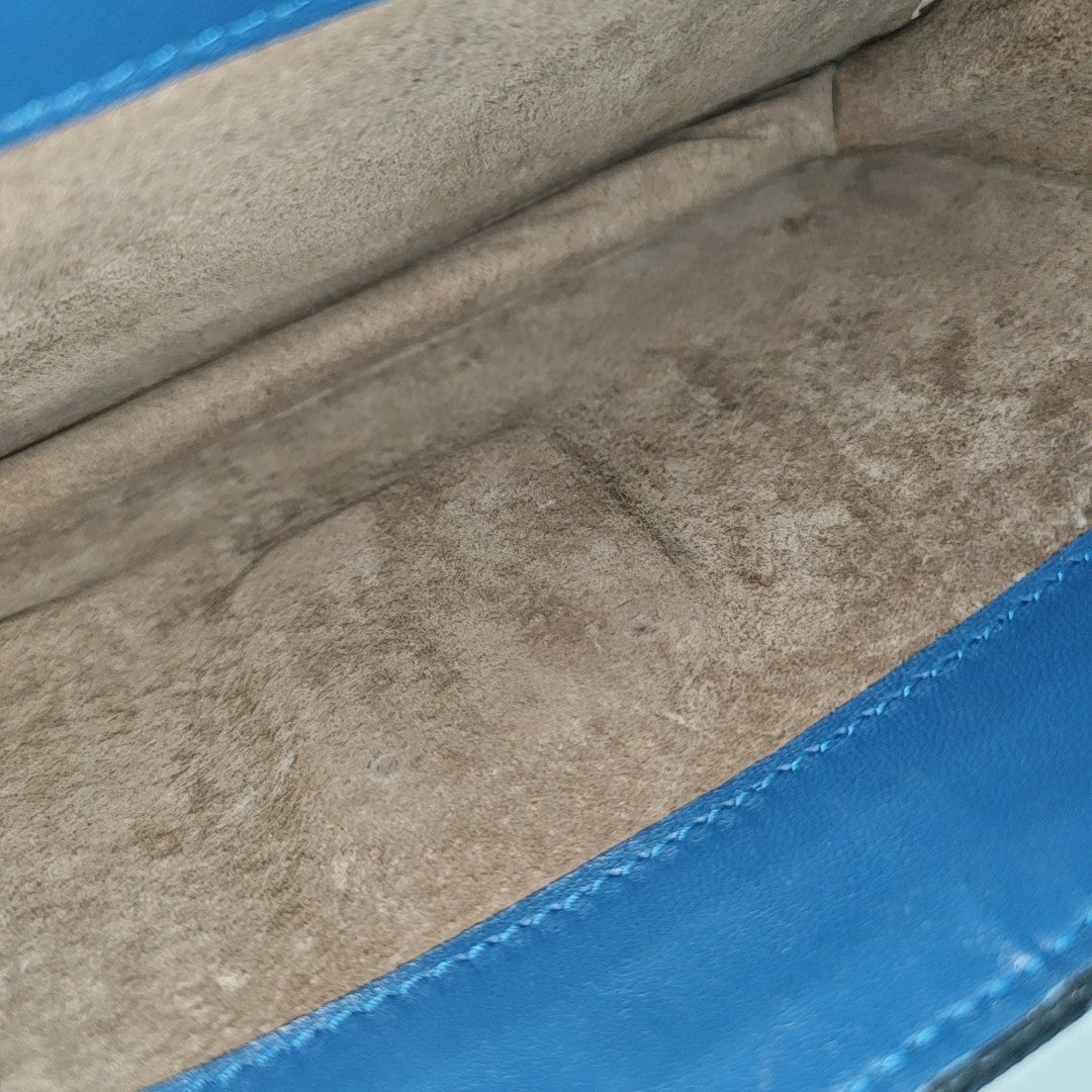 Calfskin Shoulder Bag Blue