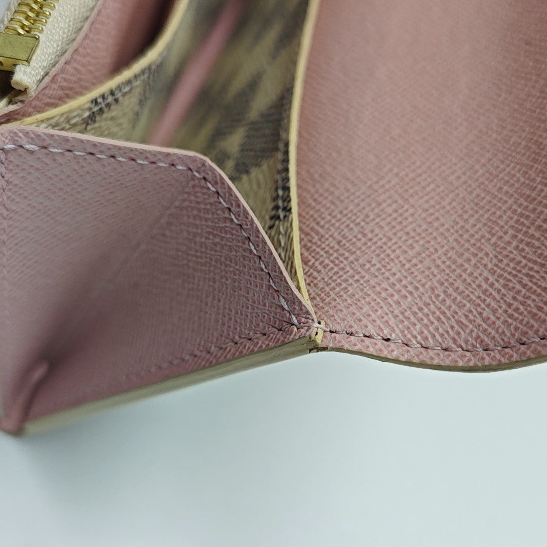 EMILIE Damier Azur Coated Canvas White Wallet