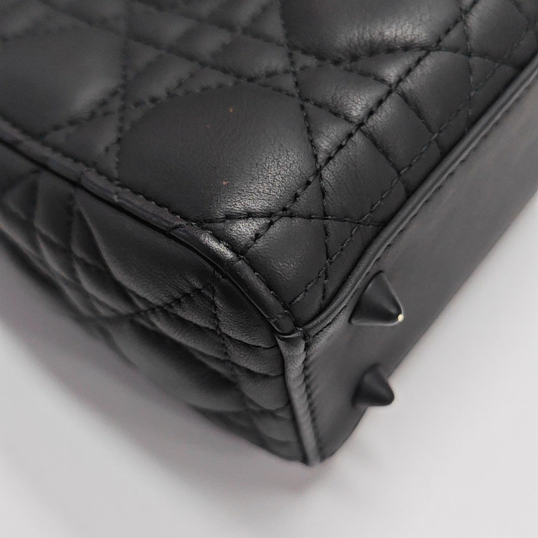 Lady Dior Small Cannage Calfskin Black