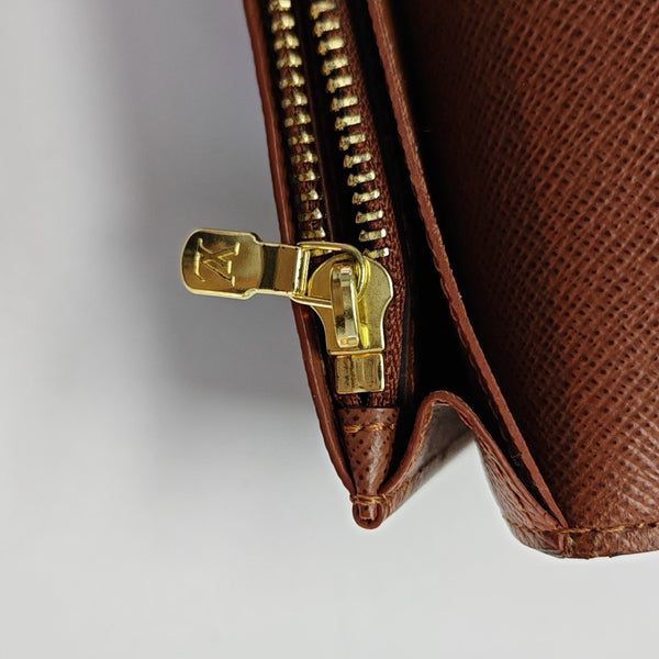 HINGE BRAZZA Monogram Coated Canvas Brown Wallet