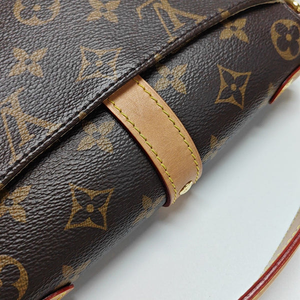 SAUMUR BB Monogram Coated Canvas Brown