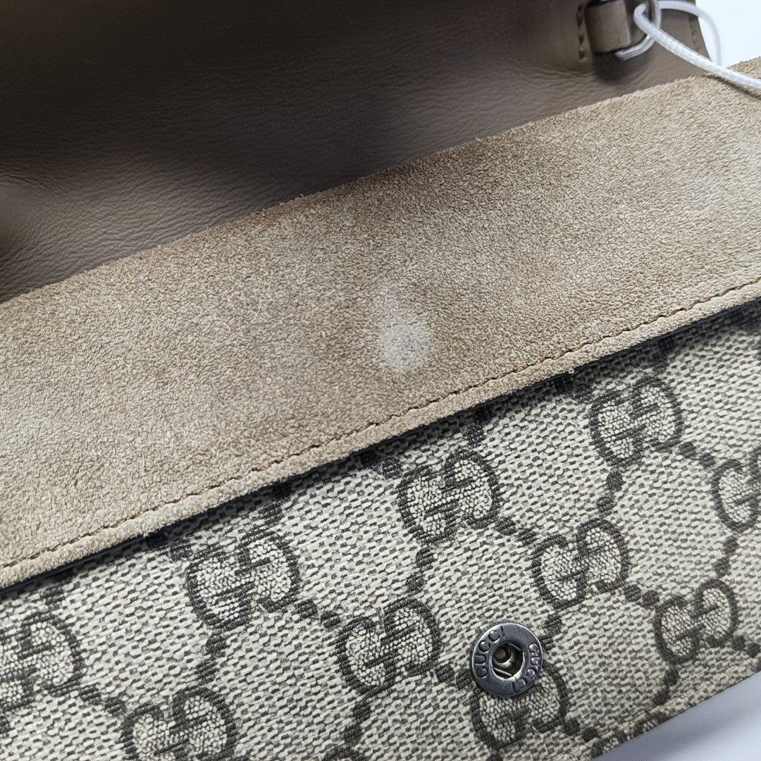 Dionysus Super Mini Monogram Coated Canvas Beige