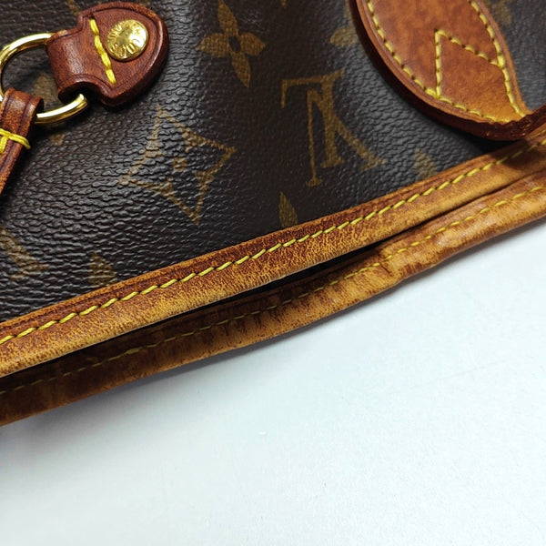 NEVERFULL MM Monogram Coated Canvas Brown