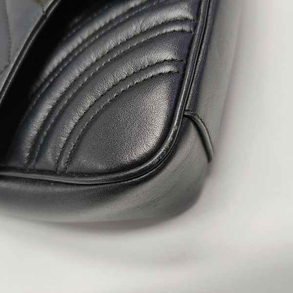 GG Marmont Small Quilted Calfskin Black