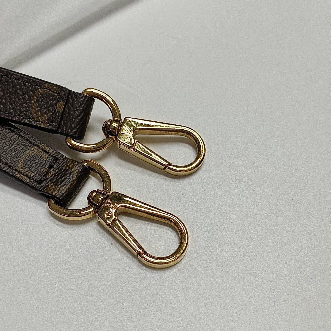 MONTAIGNE MM Monogram Coated Canvas Brown