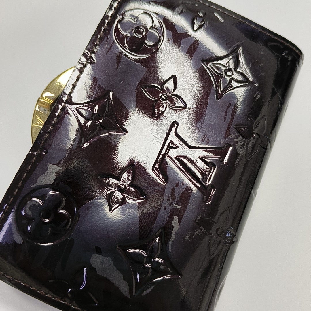 VIENNOIS Monogram Patent Leather Red Wallet