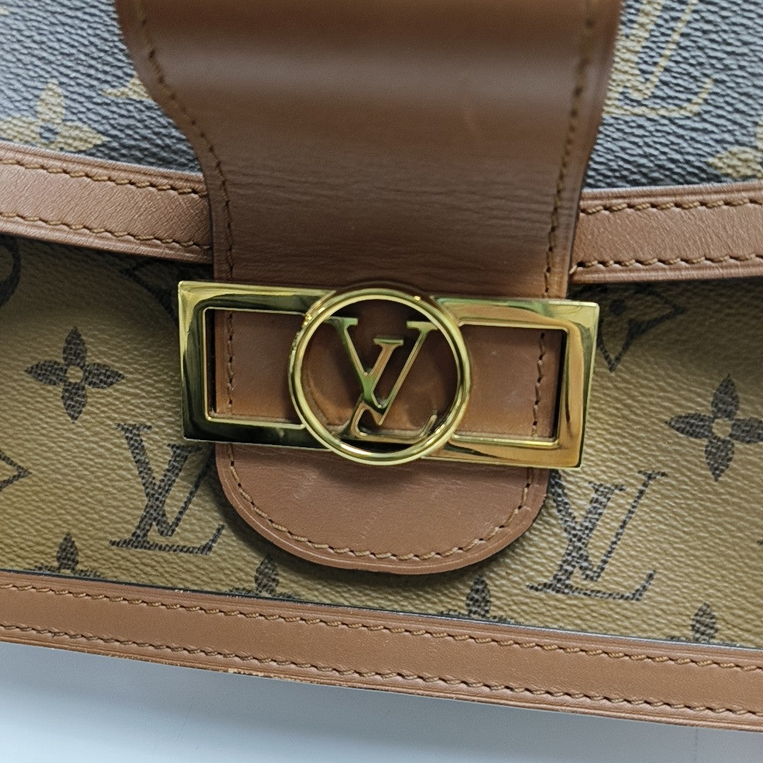 DAUPHINE MM Monogram Coated Canvas Brown